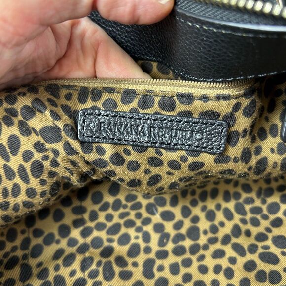 Banana Republic Black Leather Commuter Career Tote Bag - Picture 8 of 14